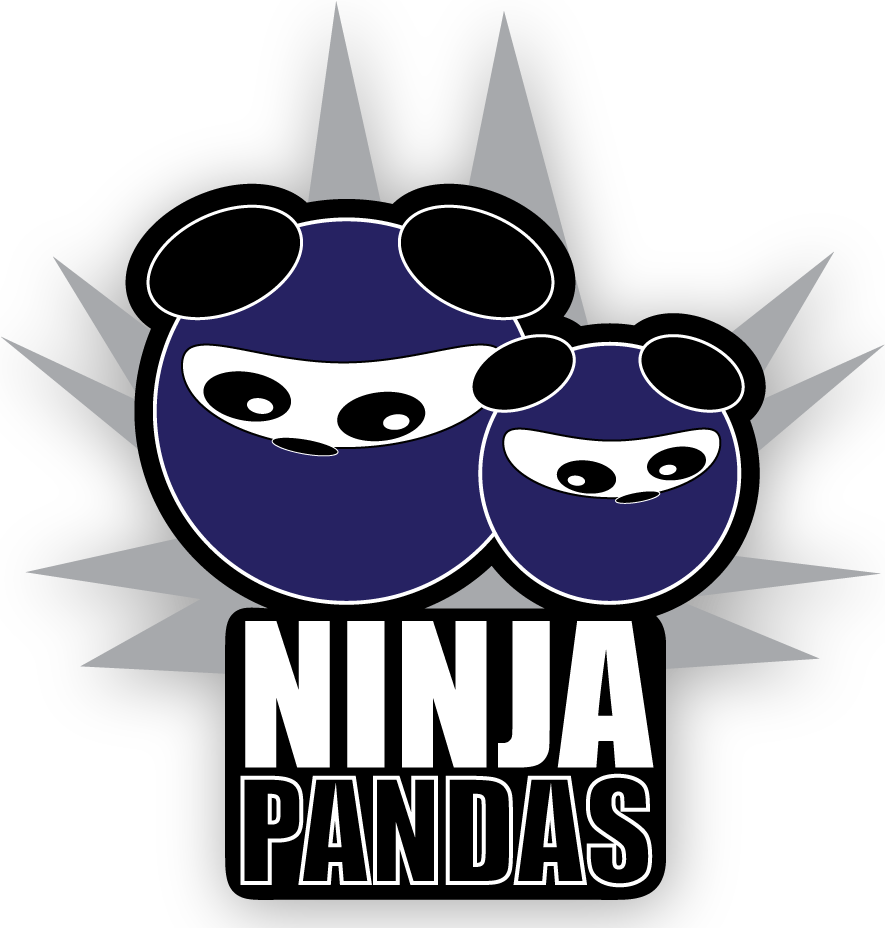 Ninja Pandas logo — two masked panda faces over the studio wordmark